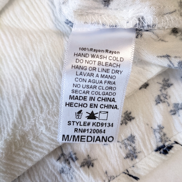 Mone B Long Sleeve Boho Tunic Floral Print Medium - Picture 6 of 7